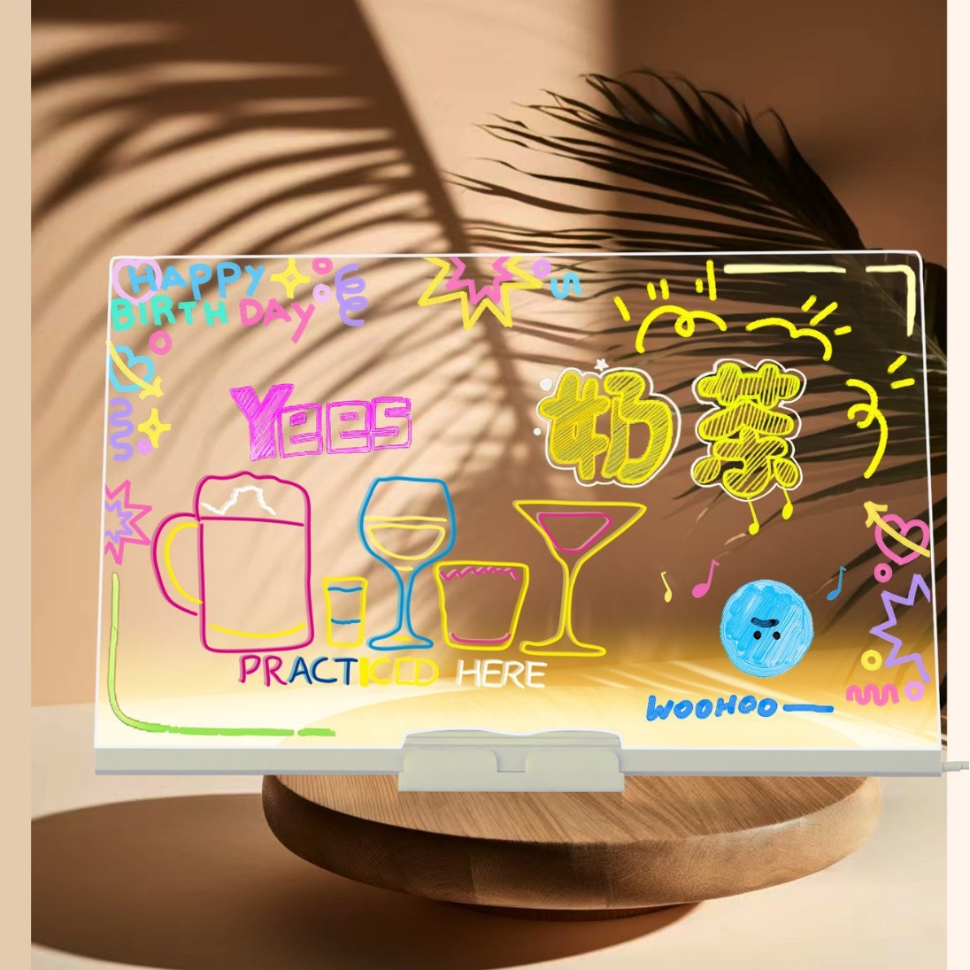 Home Office Gadgets - DIY acryl LED-lichtbord uitwisbaar gloed berichtbord