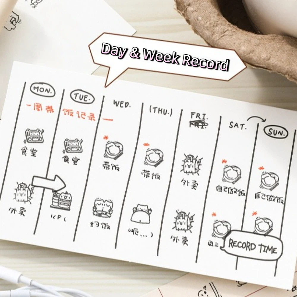 Whiteboard Magnetic - 6 stuks schattig ontwerp kat emotie