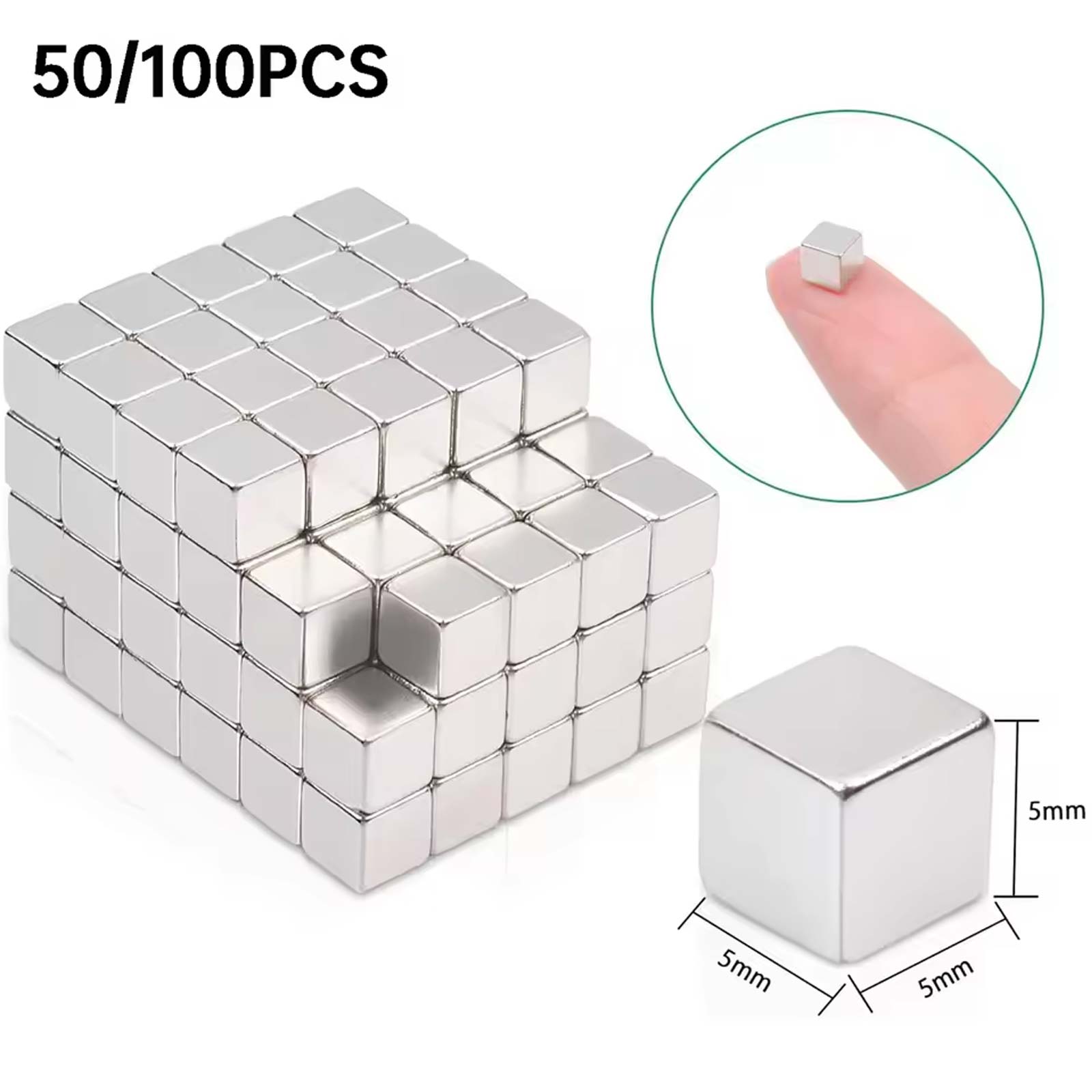Whiteboard Magnetic - 50/100 Stuks Kleine Vierkante Magnetische Kubussen