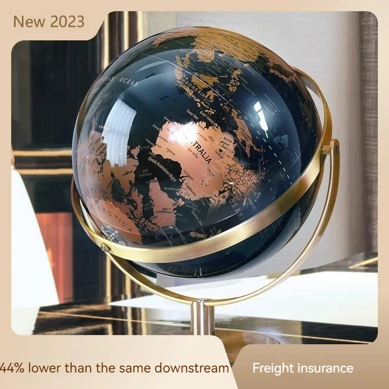 Home Office British - 14/20/23cm Zwart Goud Draaibare Globe Britse