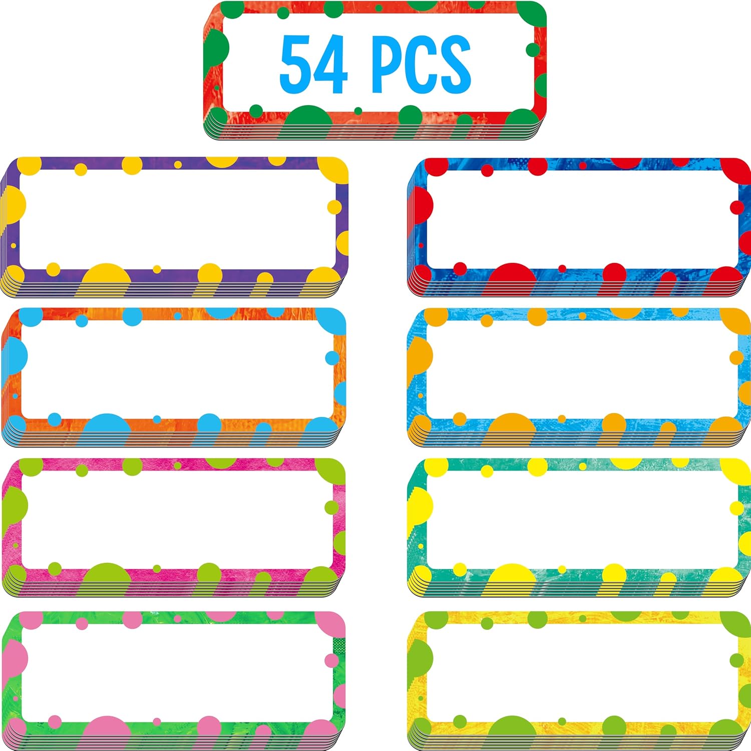 Whiteboard Magnetic - 54 stuks magnetische naamlabels, herbruikbare labels