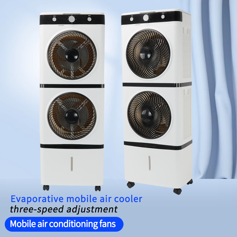 Home Office Gear - Dubbellaagse luchtkoeler Stille mobiele watervulventilator Koeling