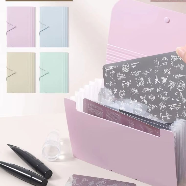 Document Scanner Portable - Macaron Hoge-esthetische multi-laagse accordeonmap compacte draagbare