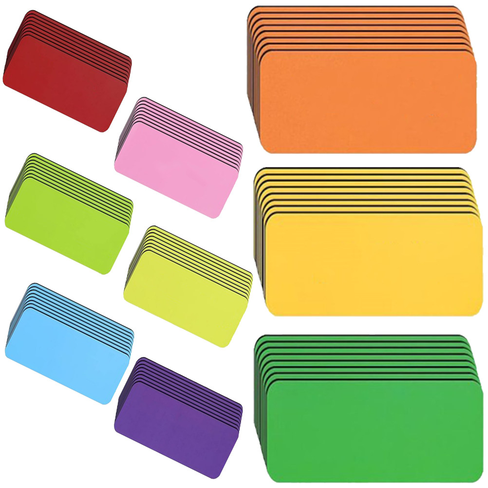 Whiteboard Magnetic - 54 stuks magnetische naamplaatjes, droog uitwisbaar,