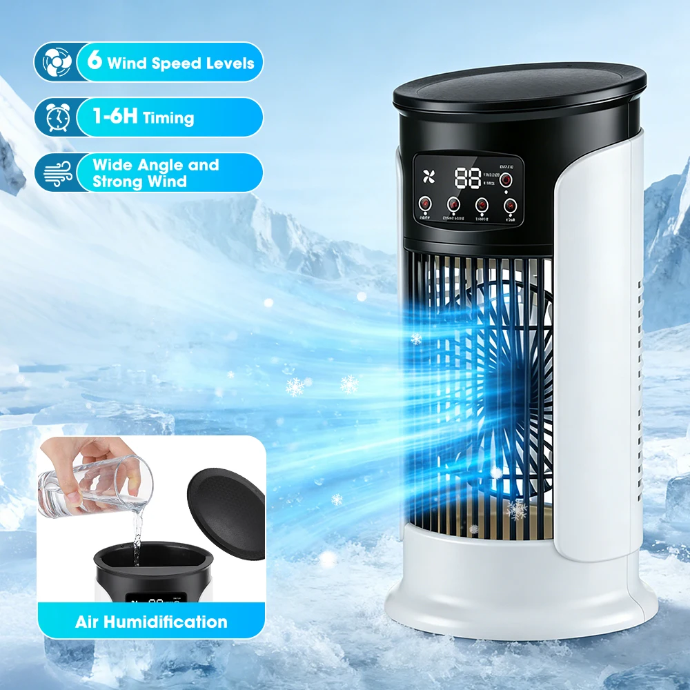 Home Office Gadgets - 3-in-1 huishoudelijke ventilator airconditioner draagbare 6-versnellings