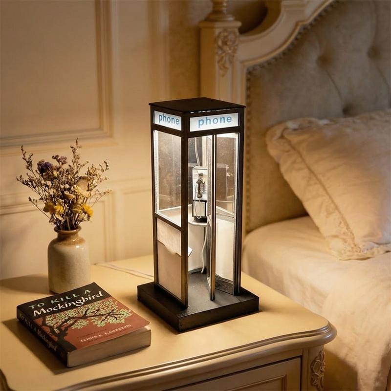 Hoge vintage telefooncel-lamp, - Home Office British recensie en prijs