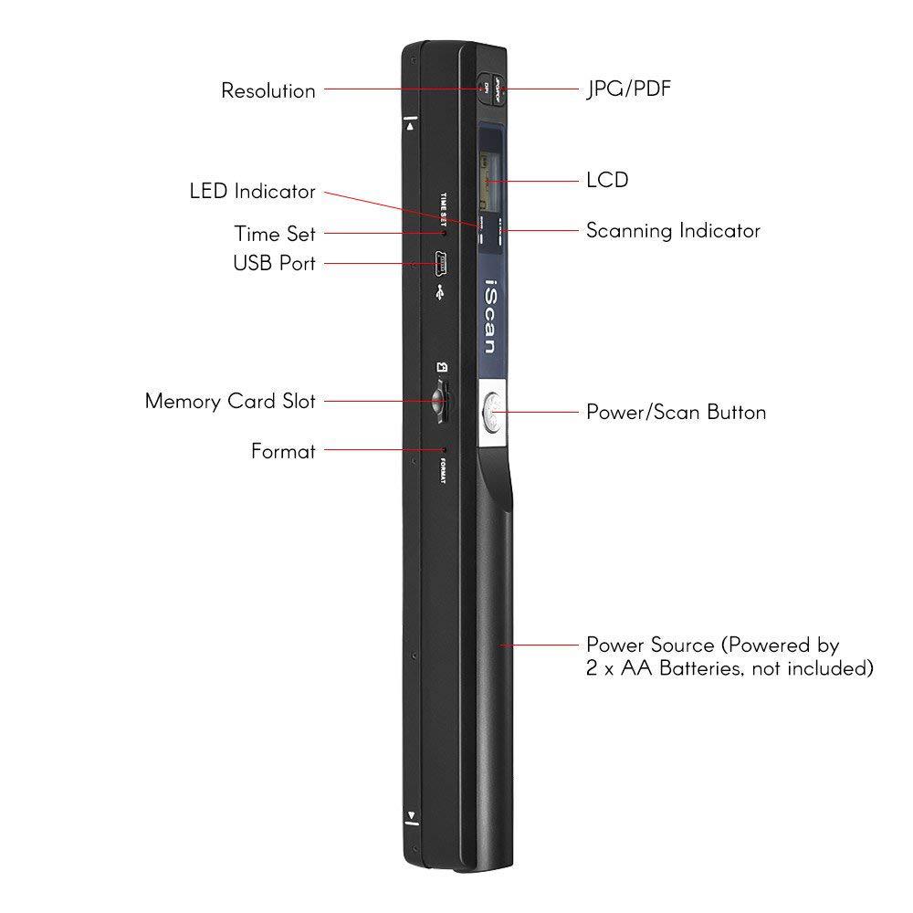 Iscan Handheld Scanner A4 Docu - Document Scanner Portable recensie en prijs