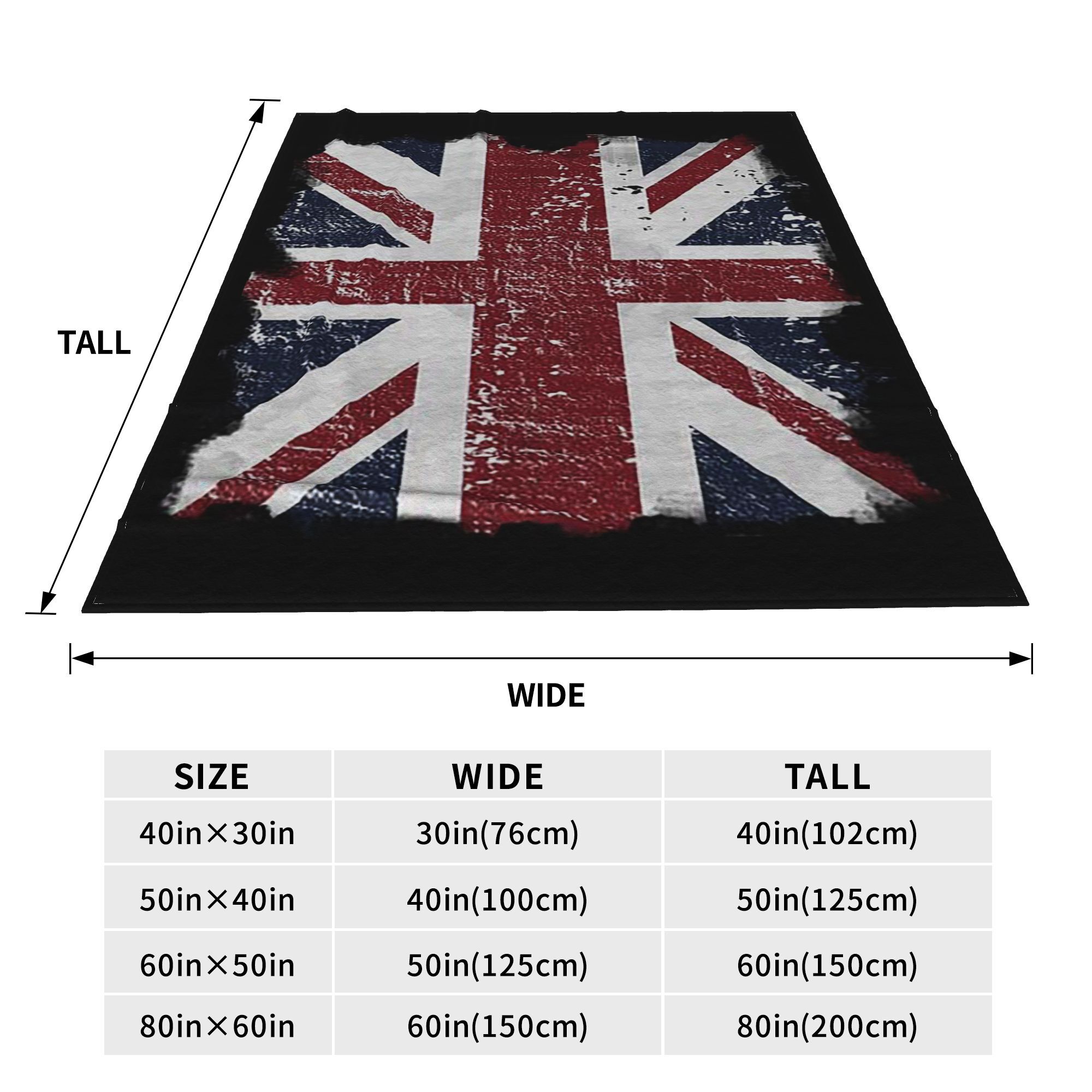 Verontruste Britse vlag zwart  - Home Office British recensie en prijs