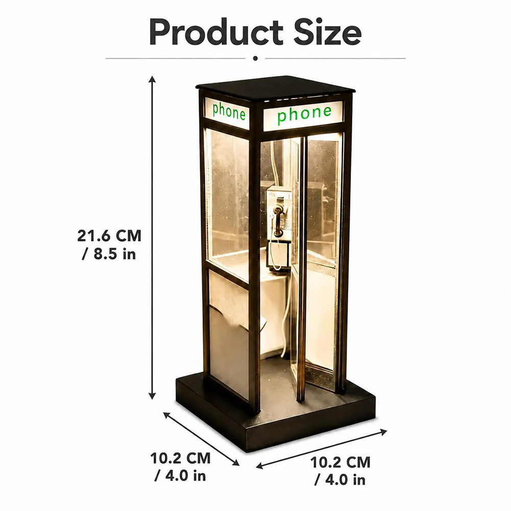 Retro vintage hoge telefooncel - Home Office British recensie en prijs